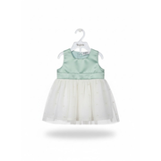 Vestido de Gala Menta con Perlas