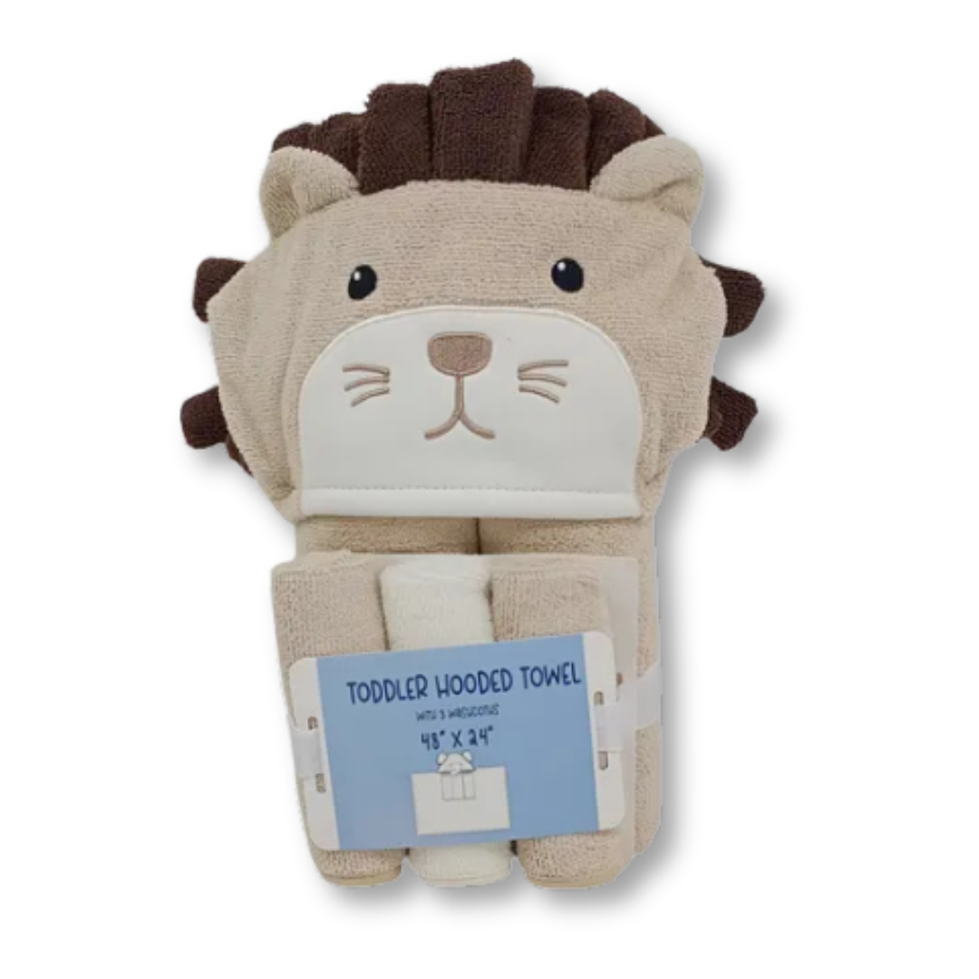 Toallita Con Capucha De Microfibra leon