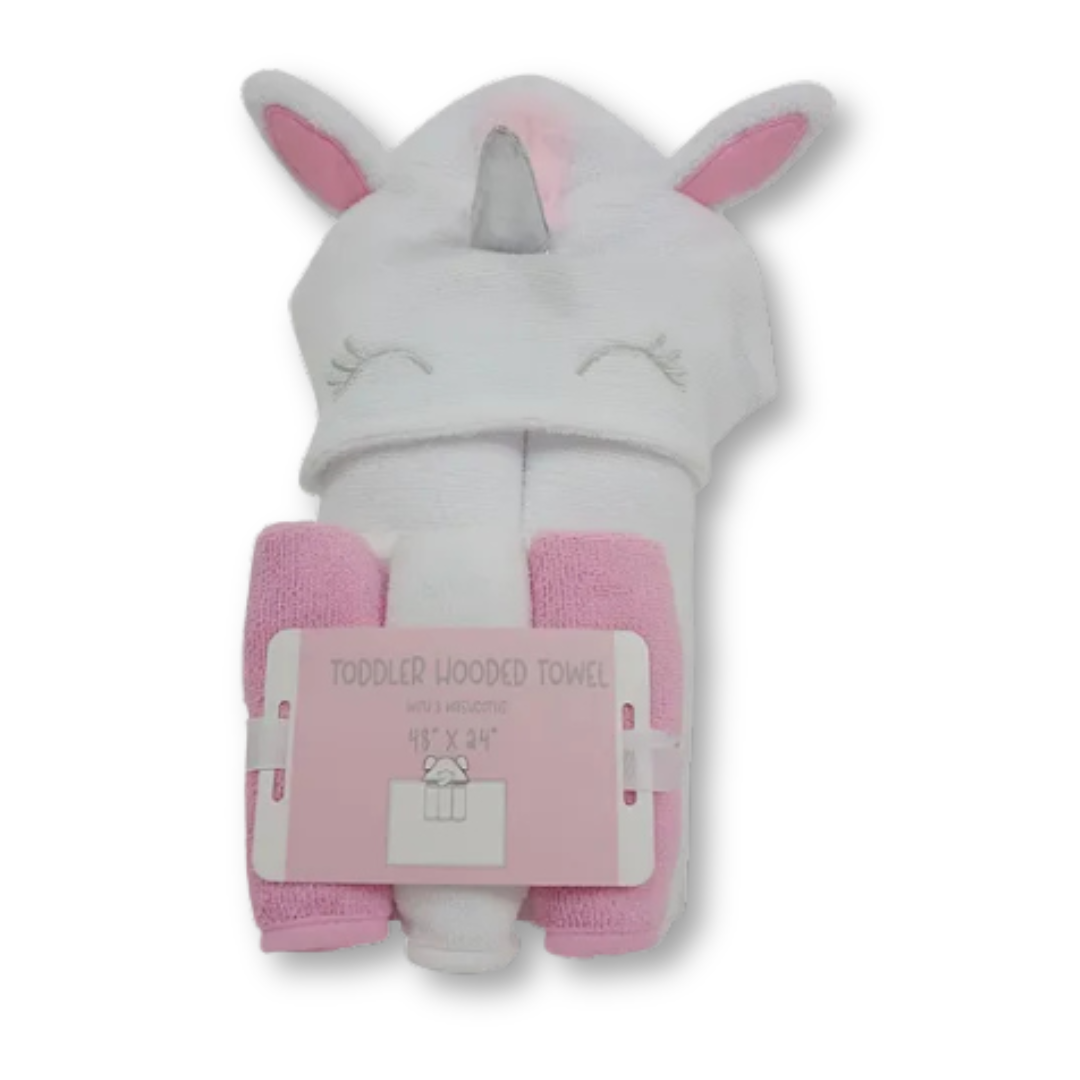 Toallita Con Capucha De Microfibra unicornio