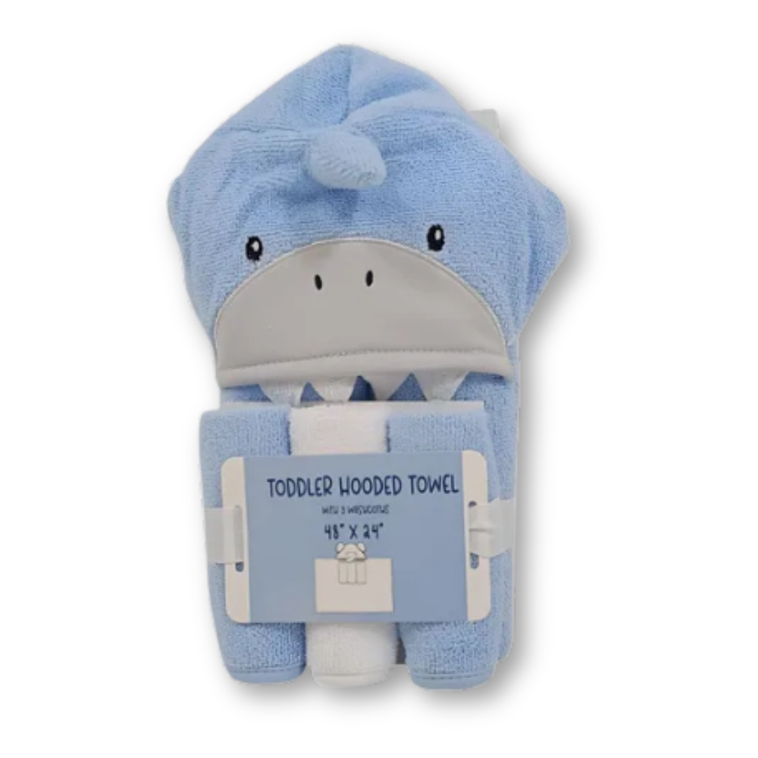 Toallita Con Capucha De Microfibra tiburon