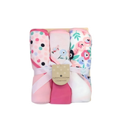 Set de 3 toallas para el baño flores pajaritos