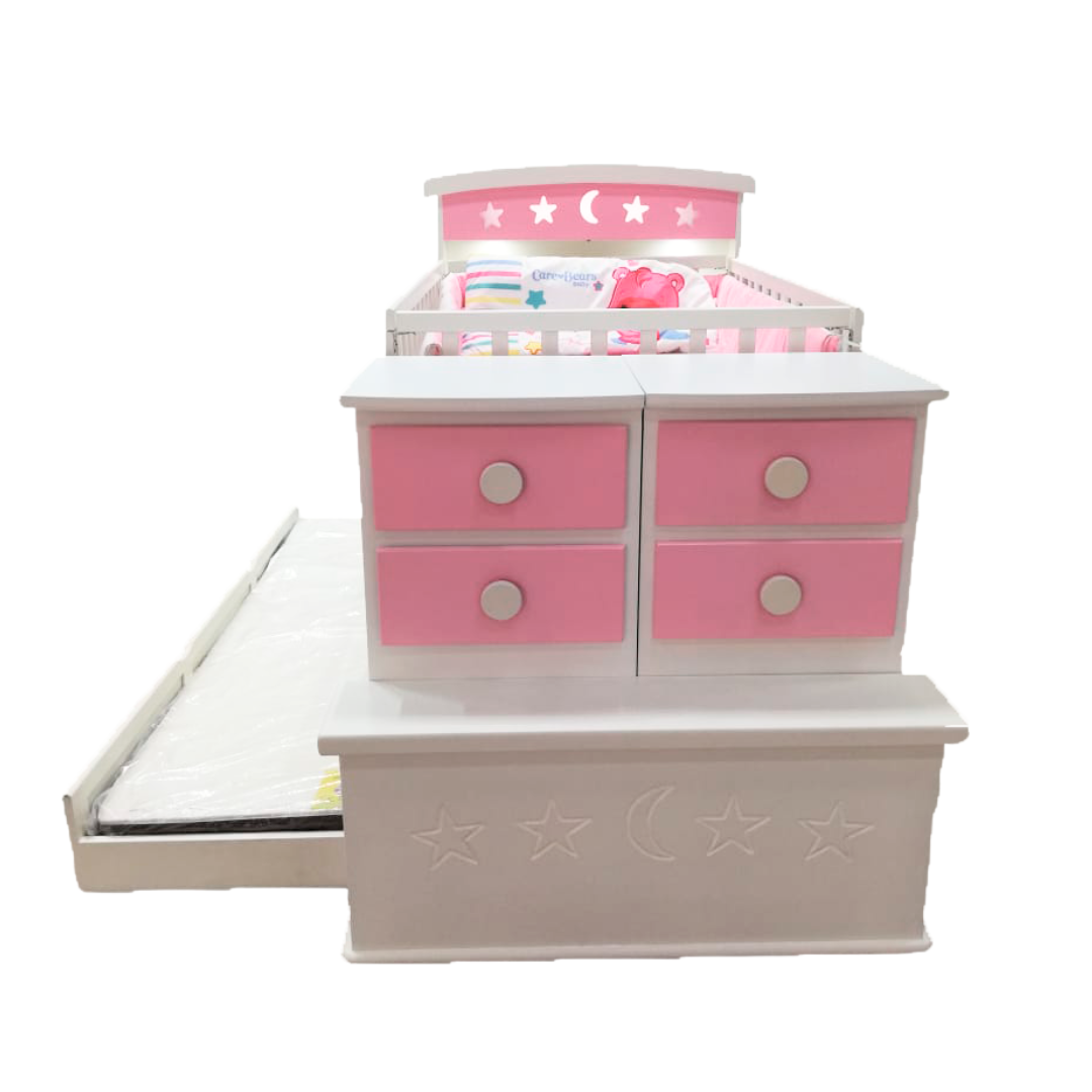 Cuna lunas y estrellas bajo cama-linea DLX