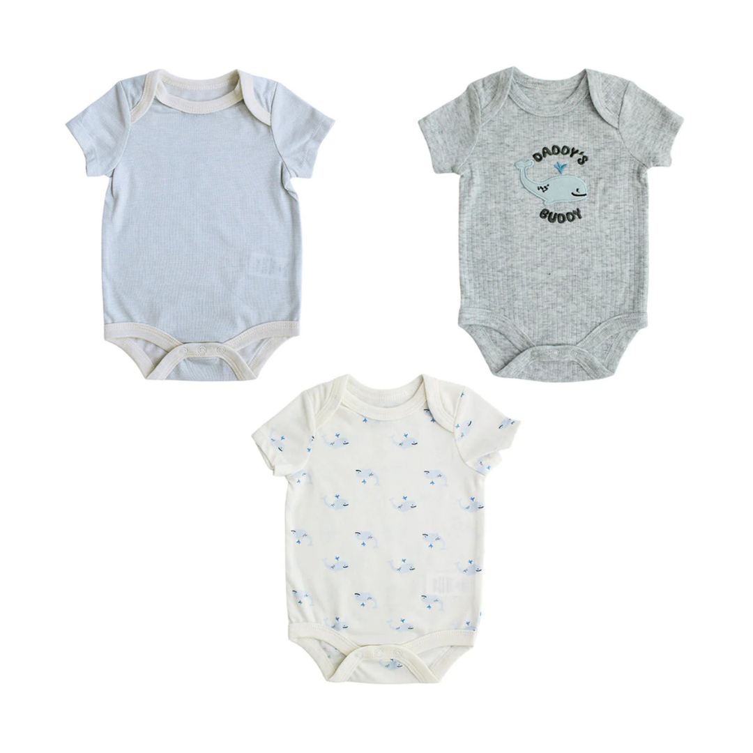 Set de 3 pañaleros ballena Niño