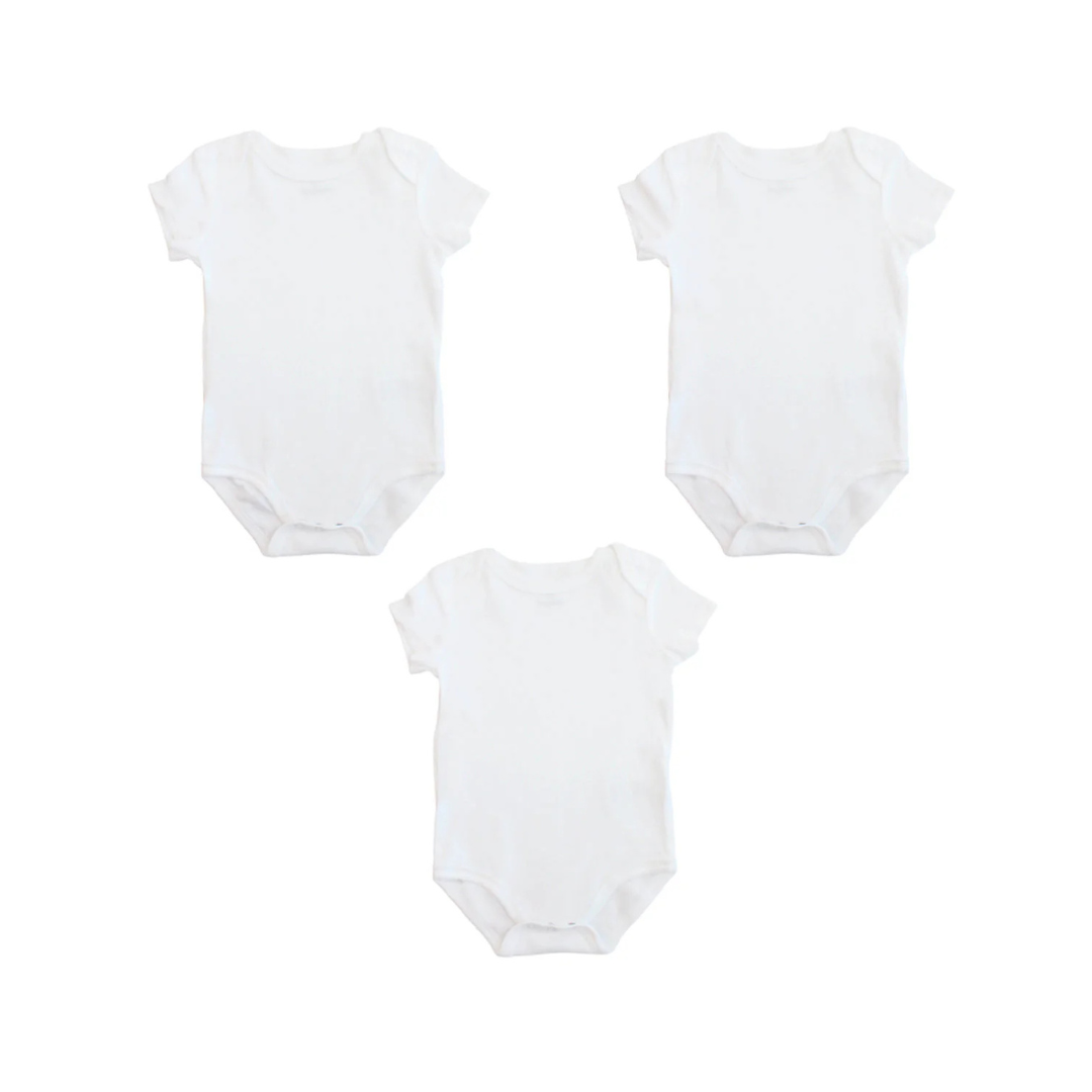 set de 3 pañaleros blancos lisos