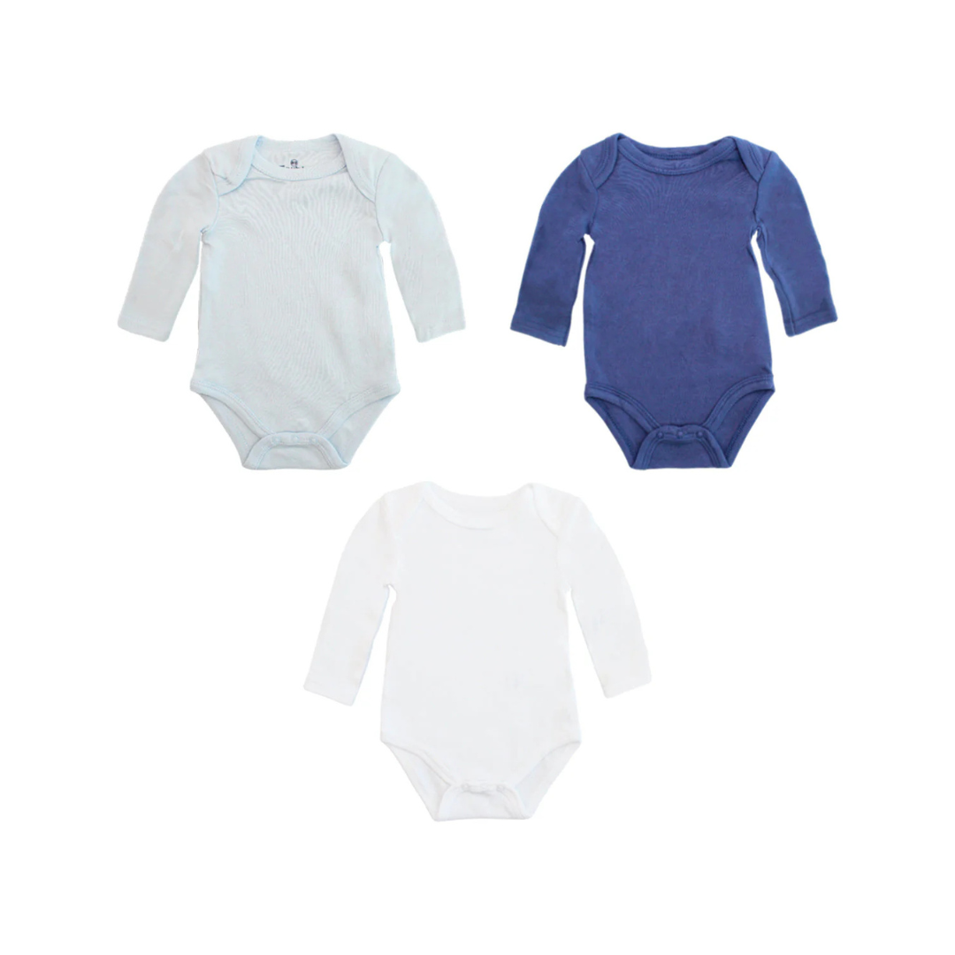 set 3 piezas pañaleros manga larga