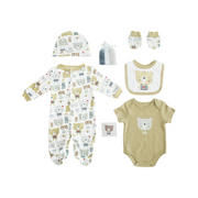 Set 8 Pcs Niña beige blanco