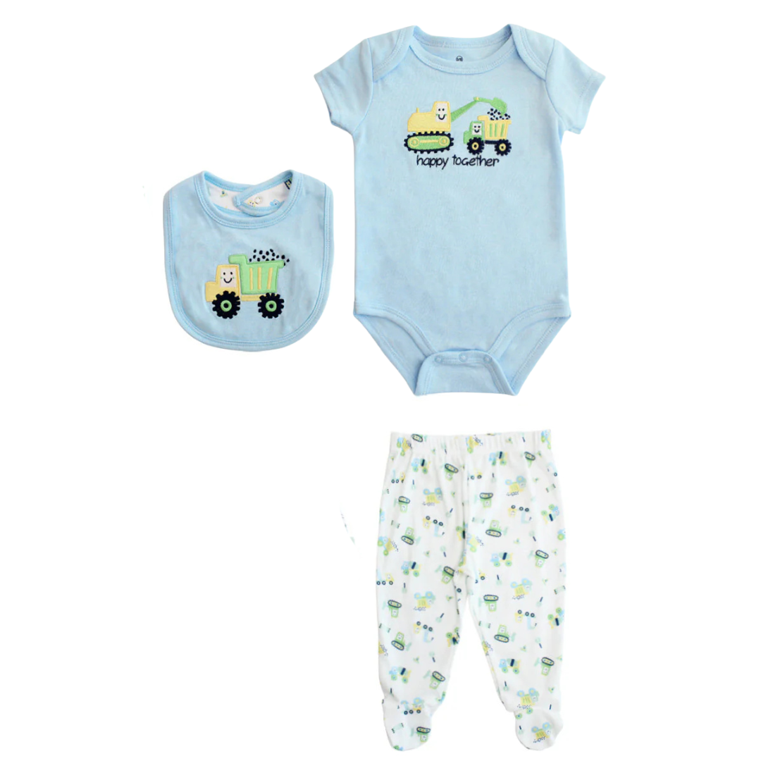 Set de 3 piezas para niño maquina de construcción