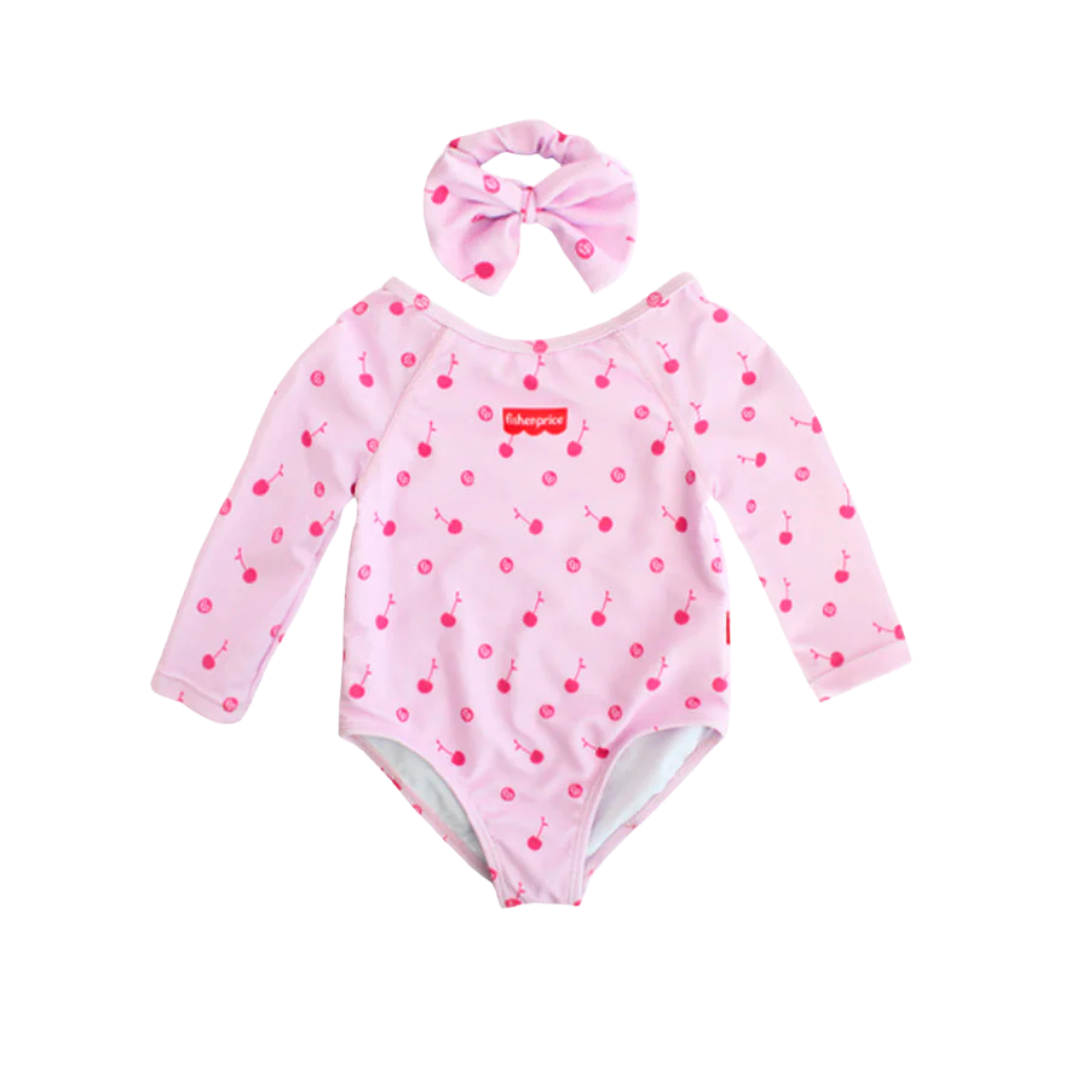 Vestido Baño Niña cerezas