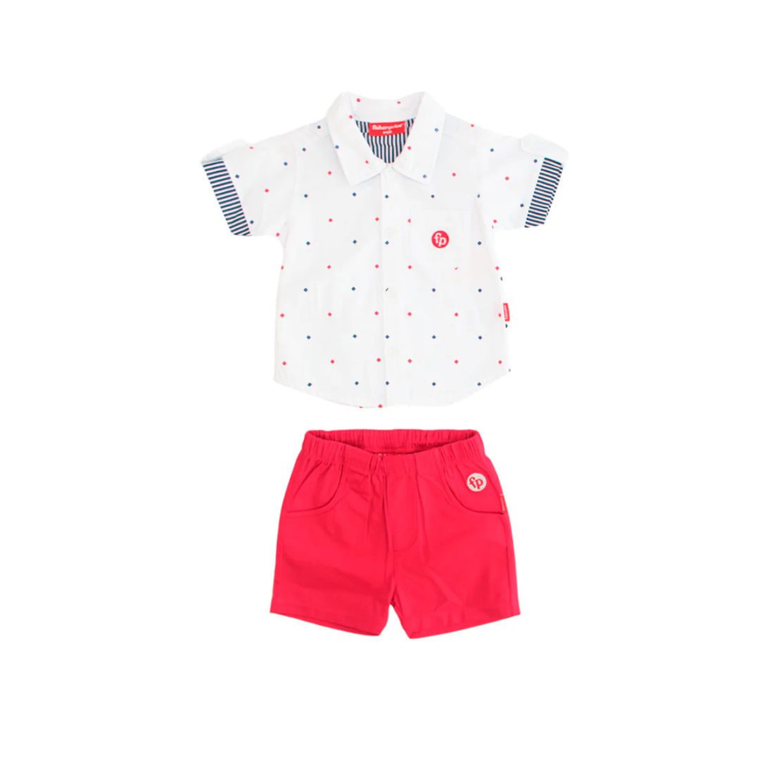 Camisa y short Fisher-Price para bebé rojo