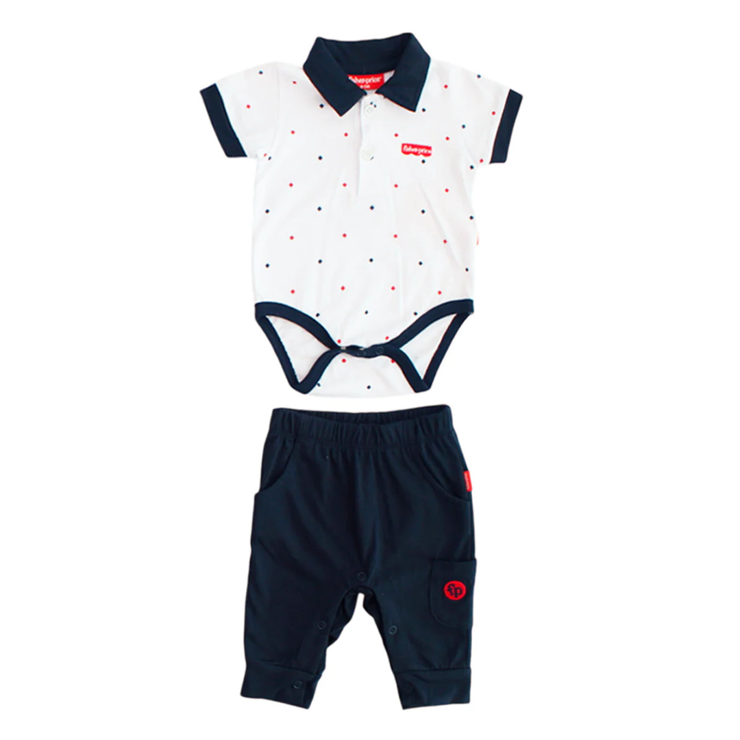 Pañalero y pantalón Fisher-Price para bebé azul
